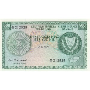 Cyprus, 500 Mils, 1979, UNC, p42c