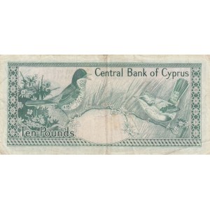 Cyprus, 10 Paunds, 1985, VF, p48b