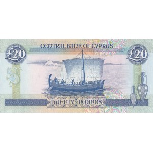Cyprus, 20 Pounds, 1992, UNC, p56a