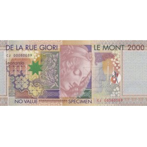 De La Rue, 2000 Unit, Le Mont, SPECIMEN