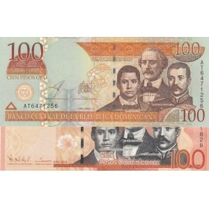 Dominican Republic, 100 Pesos (2), 2002/2014, UNC, (Total 2 banknotes)