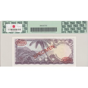 East Caribbean States, 20 dollars, 1965, UNC, p15fs, SPECİMEN, High Condition