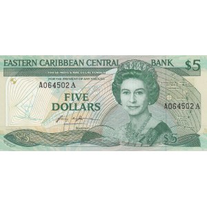 East Caribbean States, 5 Dollars, 1985, UNC, p18a