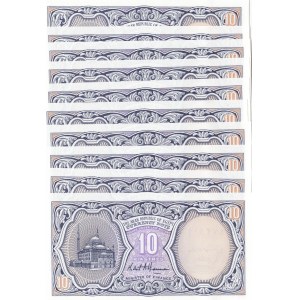 Egypt, 10 Piastres, 2006, UNC, p190, (Total 10 consecutive banknotes)