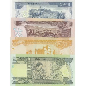 Ethiopia, 5 Birr, 10 Birr, 50 Birr and 100 Birr, 2015, UNC, p47, p48, p49, p50, (Total 4 banknotes)