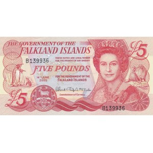 Falkland Islands, 5 Pounds, 2005, UNC, p17a