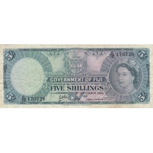 Fiji, 5 Shililngs, 1964, VF (+), p51d