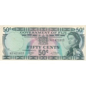 Fiji, 50 Cents, 1969, XF (+), p58a