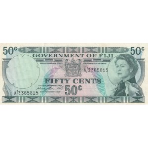 Fiji, 50 Cents, 1971, XF (-), p64a