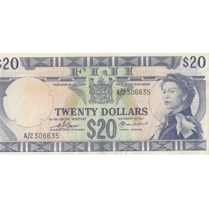 Fiji, 20 Dollars, 1974, XF (-), p75b