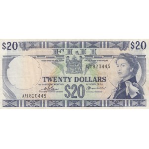 Fiji, 20 Dollars, 1974, XF (-), p75b