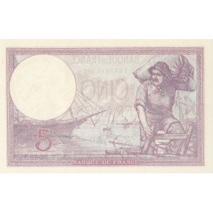 France, 5 Francs, 1933, UNC (-), p72e