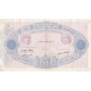 France, 500 Francs, 1937, VF (+), p88
