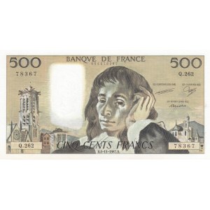 France, 500 Francs, 1987, UNC, p156f