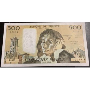 France, 500 Francs, 1990, UNC, p156g