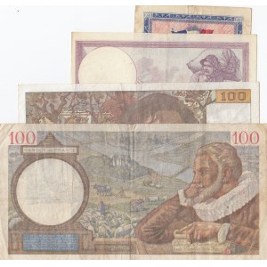 France, 5 Francs (2) and 100 Francs (2), 1933/1979, FINE / VF, (Total 4 banknotes)