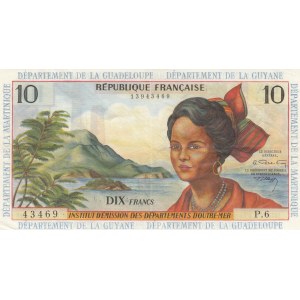 French Antilles, 10 Francs, 1964, p8b