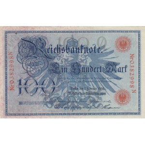 Germany, 100 Mark, 1908, AUNC, p33