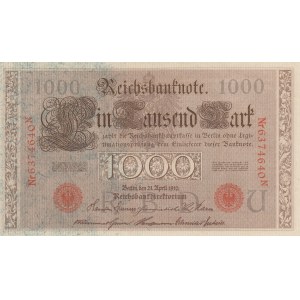 Germany, 1000 Mark, 1910, UNC, p44b