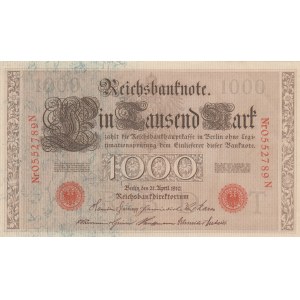 Germany, 1.000 Mark, 1910, UNC, p45