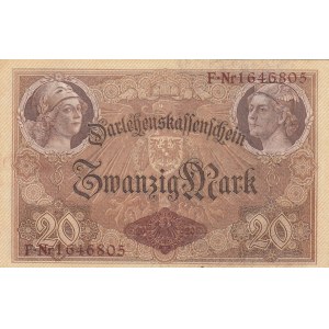 Germany, 20 Mark, 1914, XF (+), p48b