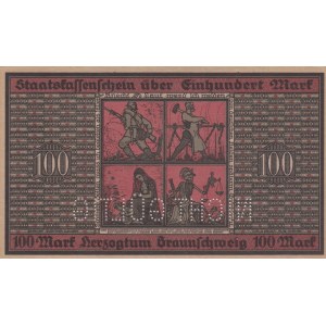 Germany, 100 Mark, 1918, UNC, Braunschweig/Nicht Gültig