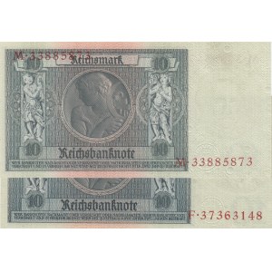Germany, 10 Mark, 1929, UNC, p180a, (Total 2 banknotes)