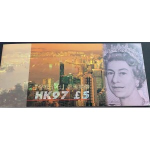 Great Britain, 5 Pounds, 1997, UNC, pCS7, FOLDER