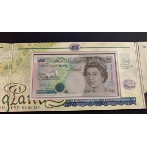 Great Britain, 5 Pounds, 1998, UNC, pCS9, FOLDER