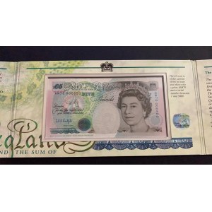 Great Britain, 5 Pounds, 1996, UNC, pCS5, FOLDER