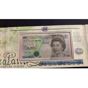 Great Britain, 5 Pounds, 1999, UNC, pCS10, FOLDER
