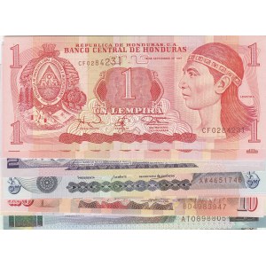 Honduras, 1 Empira (3), 2 Lempiras (3), 5 Lempiras (2), 10 Lempiras (2), 20 Lempiras (2) ve 50 Lempiras, 1997/2012, UNC, (Total 13 banknotes)