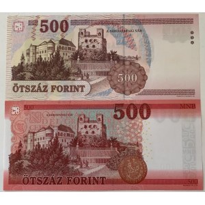 Hungary, 500 Forint (2), 2001/2018, UNC, (Total 2 banknotes)