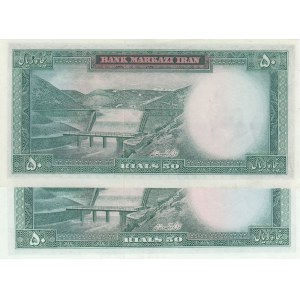 Iran, 50 Rials, 1969-71, UNC, p85, (Total 2 banknotes)
