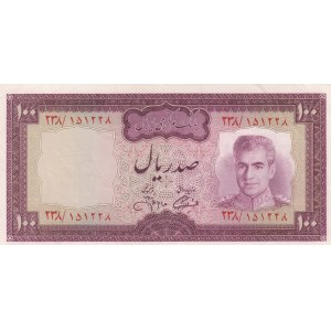 Iran, 100 Rials, 1969-71, XF)+), p86b