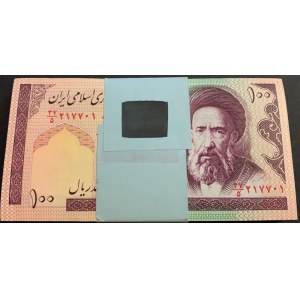 Iran, 100 Rials, 1985, UNC, p140, BUNDLE