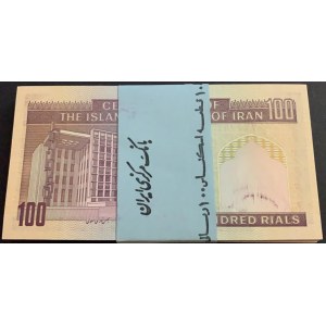 Iran, 100 Rials, 1985, UNC, p140, BUNDLE