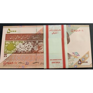 Iran, 5.000 Rials, 1993, UNC, p145, BUNDLE