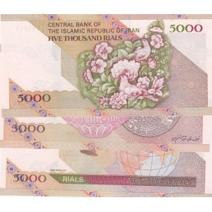 Iran, 5.000 Rials, 2009, UNC, p150, (Total 3 banknotes)