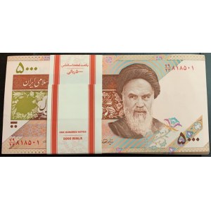 Iran, 5.000 Rials, 2009, UNC, p150, BUNDLE