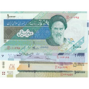 Iran, 10.000 Rials, 20.000 Rials, 50.000 Rials and 100.000 Rials, 2005/2010, AUNC/UNC, (Total 4 banknotes)