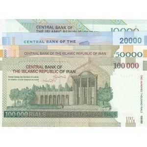 Iran, 10.000 Rials, 20.000 Rials, 50.000 Rials and 100.000 Rials, 2005/2010, AUNC/UNC, (Total 4 banknotes)
