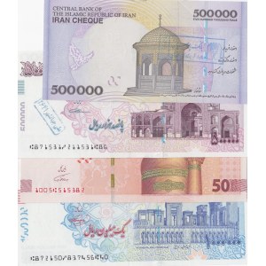 Iran, 200.000 Rials, 500.000 Rials (2) and 1.000.000 Rials, UNC, (Total 4 banknotes)