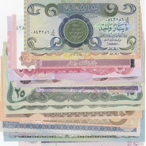 Iraq, 1 Dinar, 5 Dinars (2), 25 Dinars (4), 50 Dinars (3), 100 Dinars, 250 Dinars (2), 1000 Dinars and 10000 Dinars, UNC, (Total 15 banknotes)