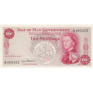 Isle of Man, 10 Shillings, 1961, XF, p24b