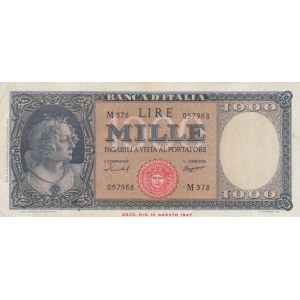 Itay, 1.000 Lire, 1947, AUNC, p88