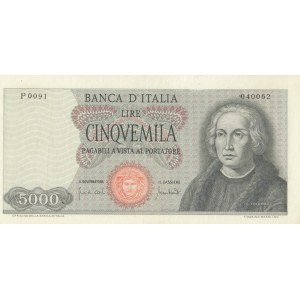 Italy, 5.000 Lire, 1964, XF, p98