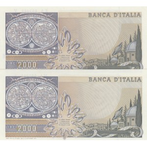 Italy, 2.000 Lie, 1983, UNC, p103c, (Total 2 banknetes)