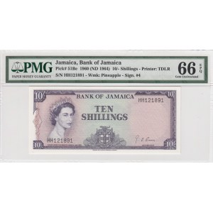 Jamaica, 10 Shillings, 1964, UNC, p51Be