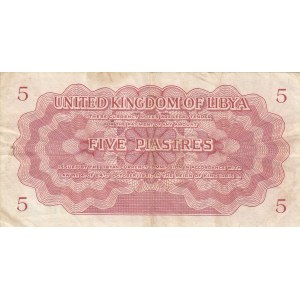 Libya, 5 Piastres, 1951, XF, p5